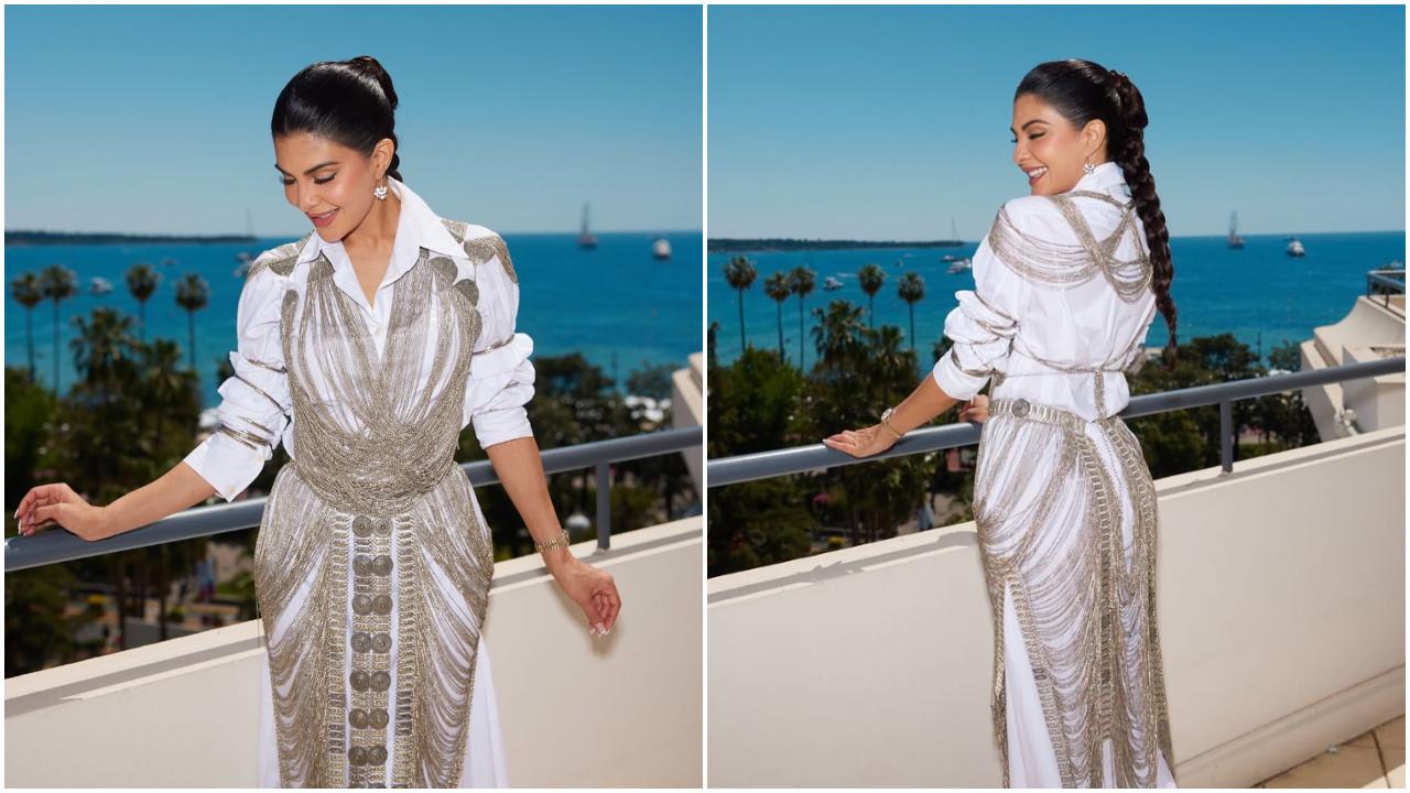 Jacqueline Fernandez shines at Cannes 2025 in unique ensemble by Anamika Khanna