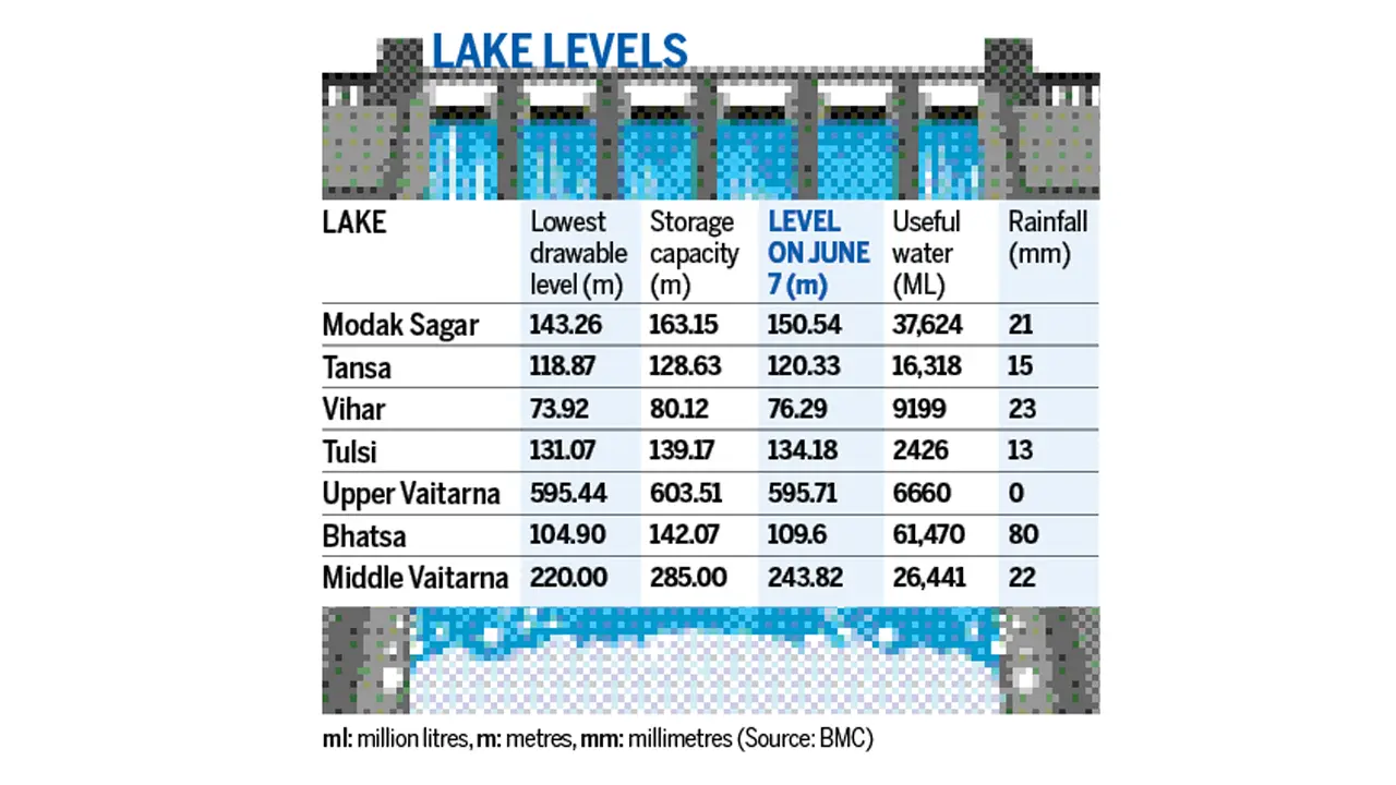 ​Water levels in 7 lakes supplying water to Mumbai at 11.06 per cent 