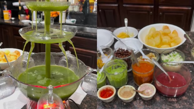 Forget Chocolate Fountain, This Makeshift Panipuri Fountain Is The New Big Thing In Town