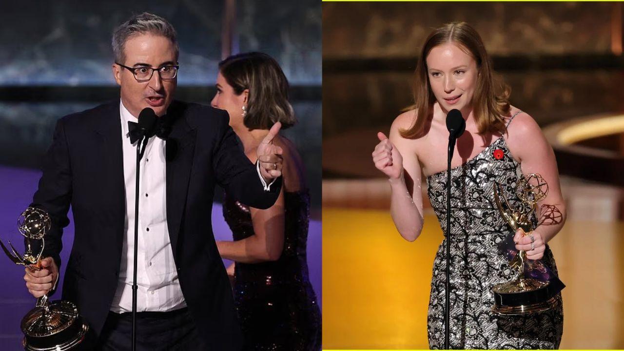 Why were John Oliver and Hannah Einbinder`s speeches censored at Emmy 2025? 