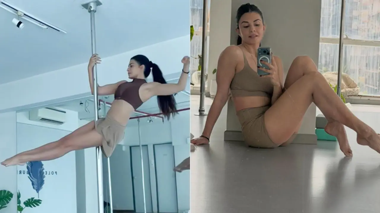 Jacqueline Fernandez shows off strength in Pole Aerial workout – Watch