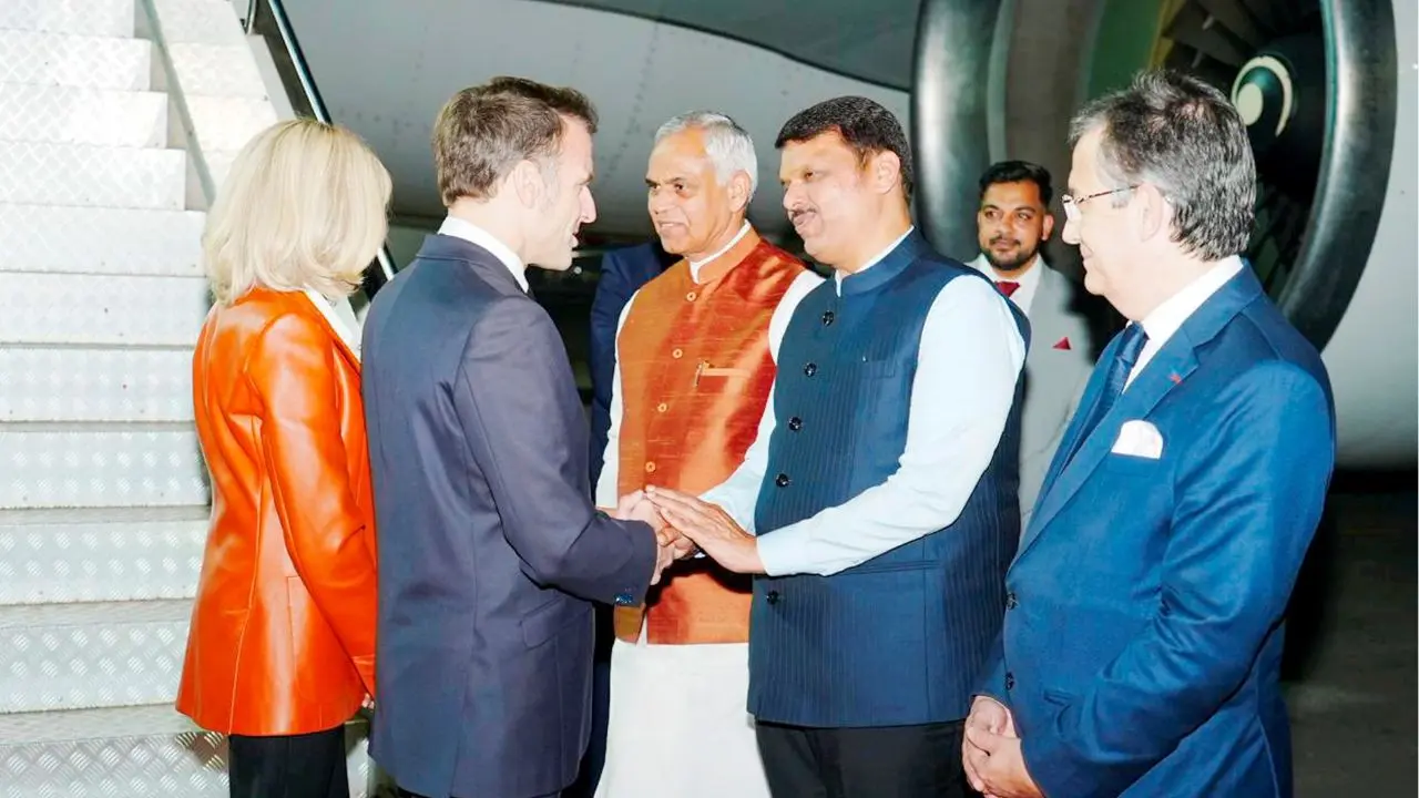 Emmanuel Macron arrives in Mumbai for three-day India visit; to meet PM Modi