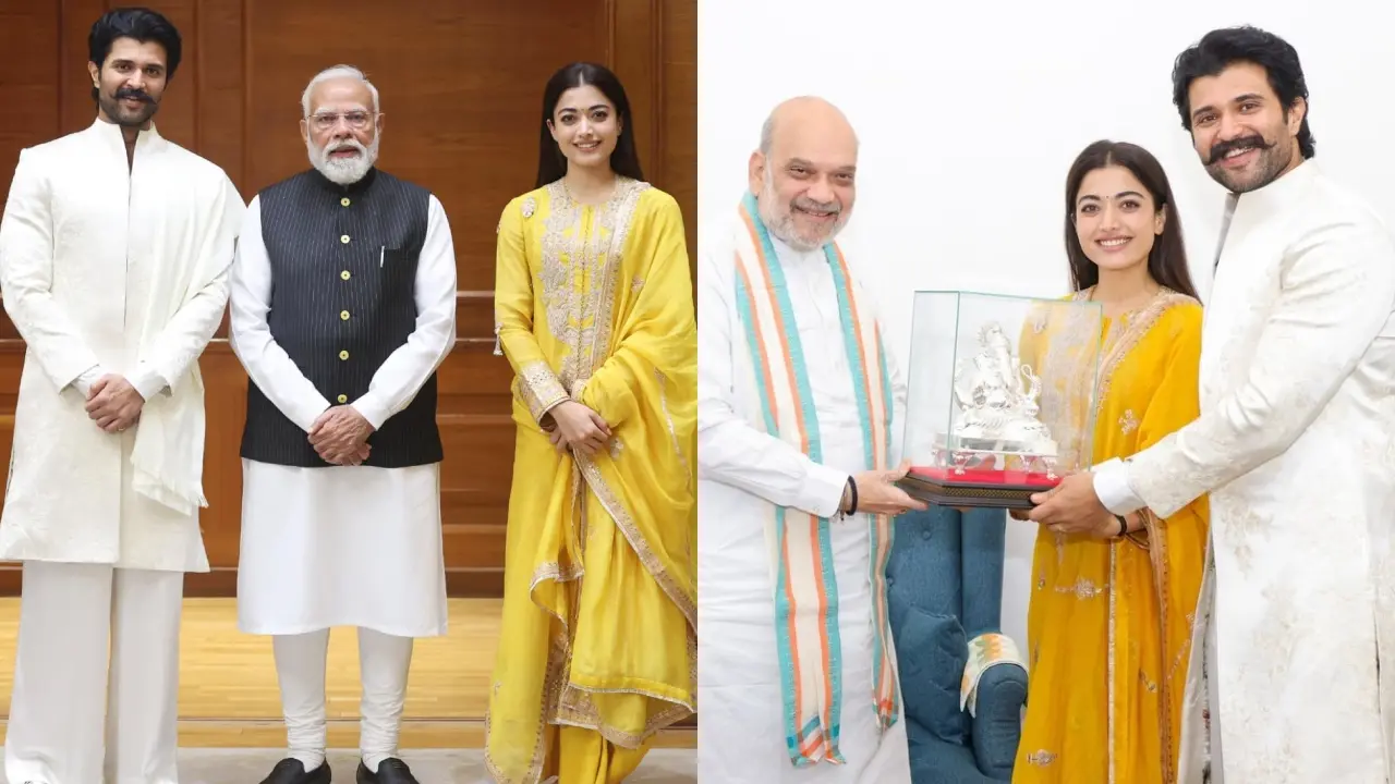 Vijay Deverakonda, Rashmika Mandanna invite PM Narendra Modi to reception