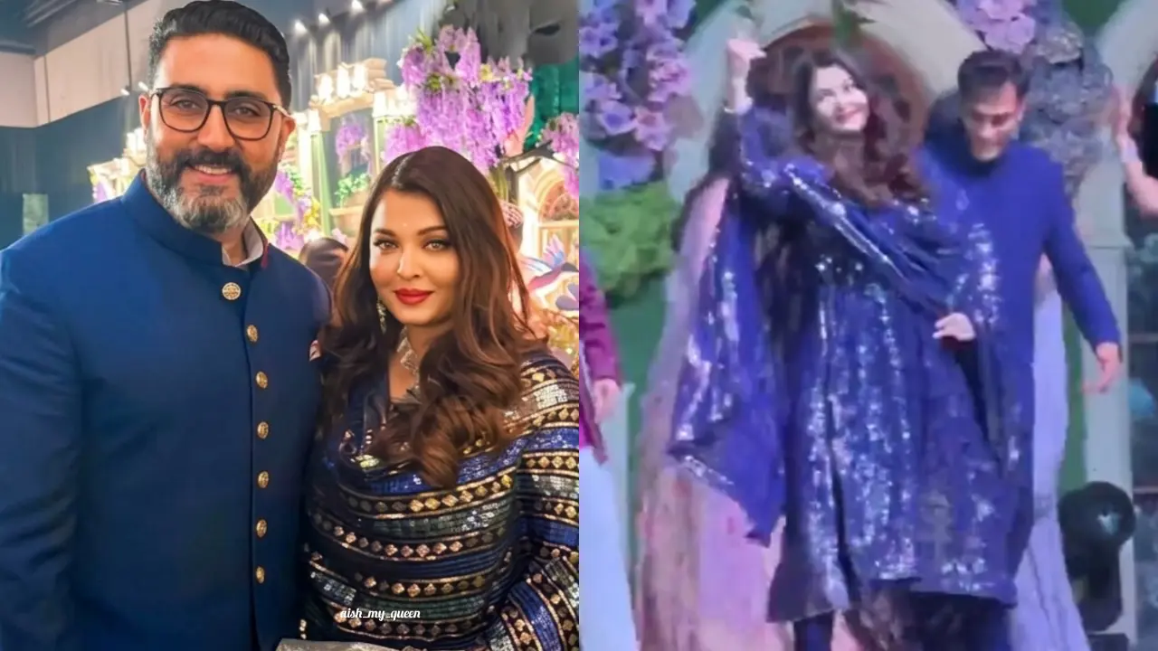 Aishwarya Rai and Abhishek Bachchan dance together on Salman Khan`s song, watch 
