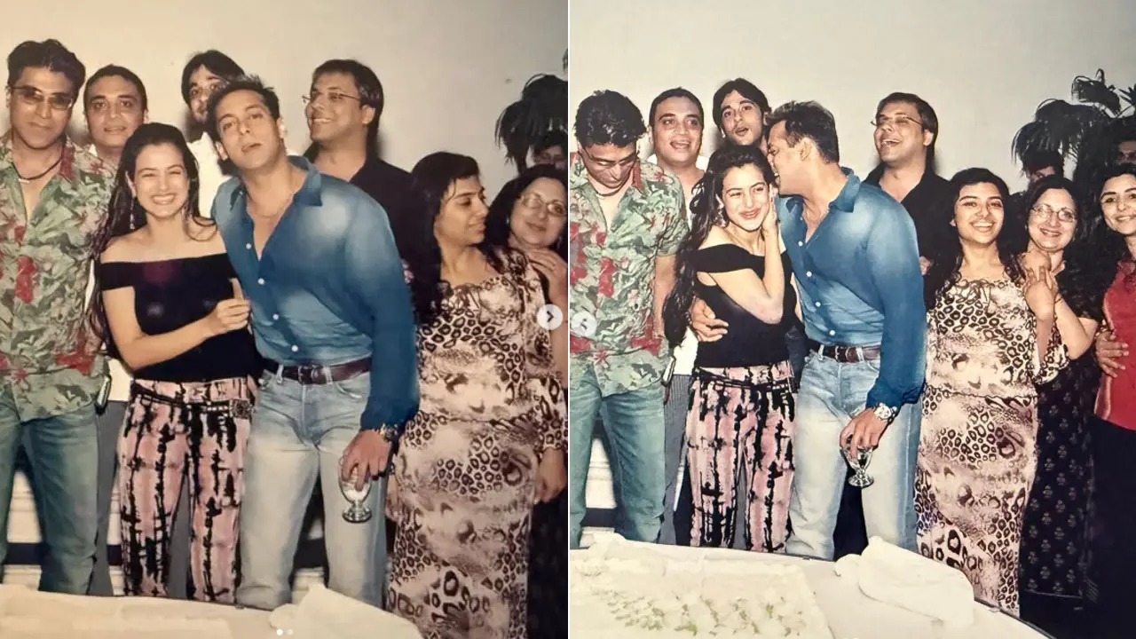 Ameesha Patel shares a goofy throwback pic with Salman Khan 