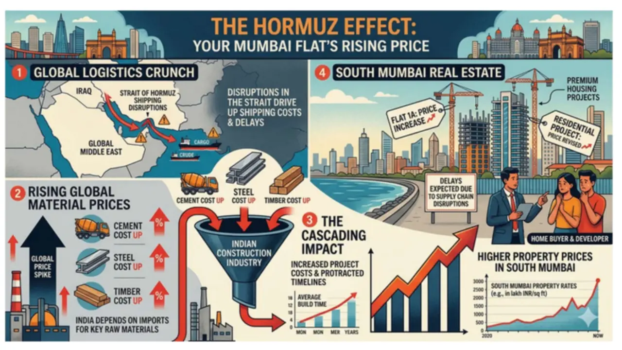 ​Strait of Hormuz disruption pushing south Mumbai real estate cost: Report 