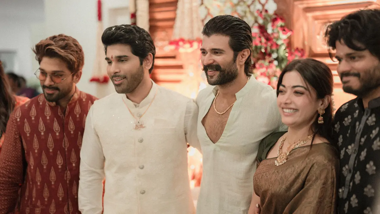 Vijay Deverakonda, Rashmika Mandanna join Allu Sirish’s Pelli Koduku ceremony