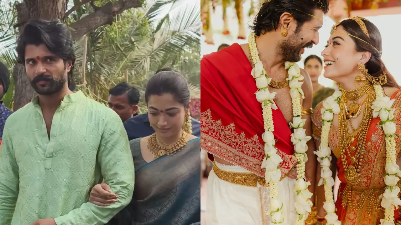 Vijay-Rashmika wedding: Couple get a traditional welcome at latter`s village 