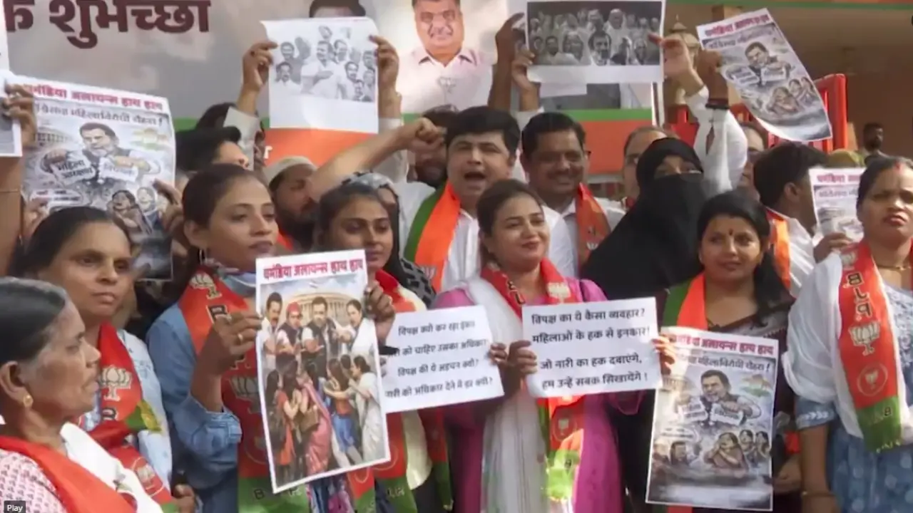 ​BJP attacks Congress over women’s quota stand, holds protest in Mumbai 