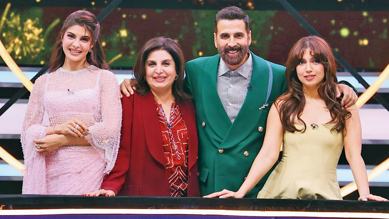 Wheel Fortune: Akshay Kumar shoots the final episode with Farah Khan 