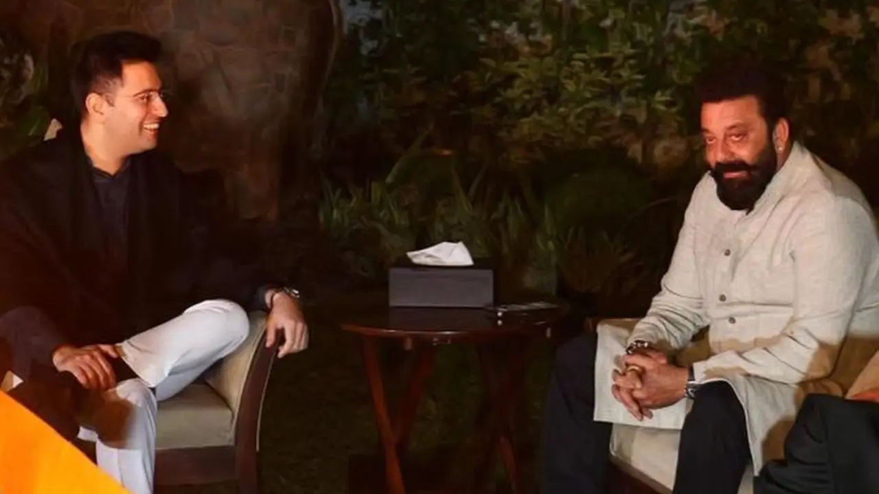 Raghav Chadha shares pictures from the time he hosted Sanjay Dutt at his home 