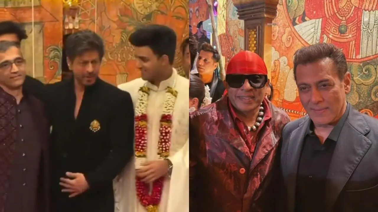 Shah Rukh Khan and Salman Khan grace high-profile wedding, watch 