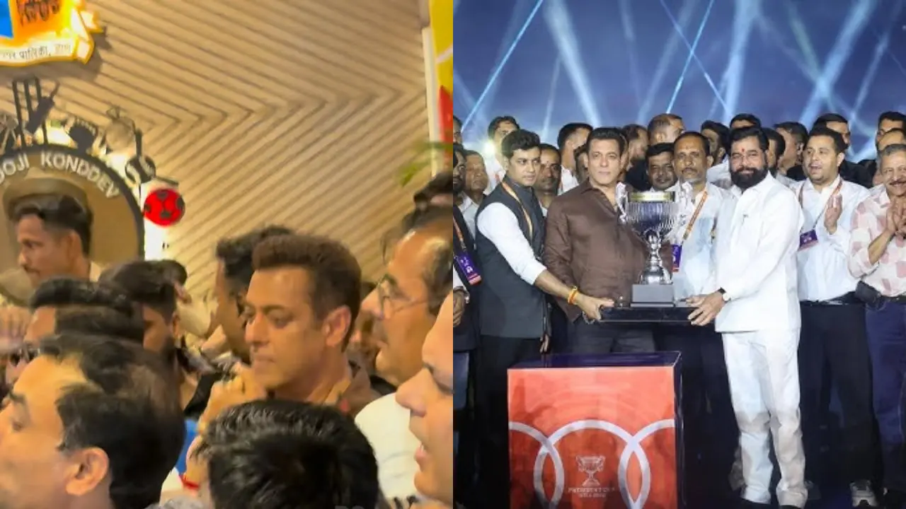 Salman Khan gets mobbed while attending event with Eknath Shinde in Thane 