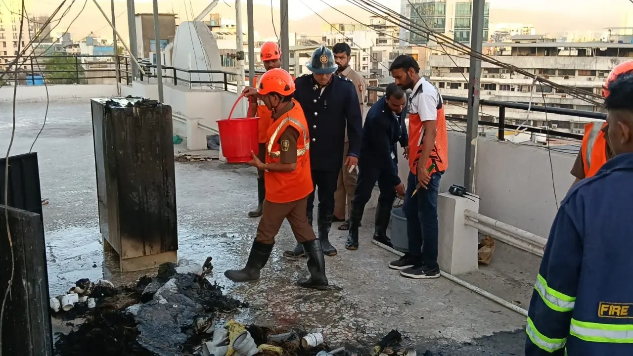 ​Fire breaks out at terrace of Thane building, no injuries reported 