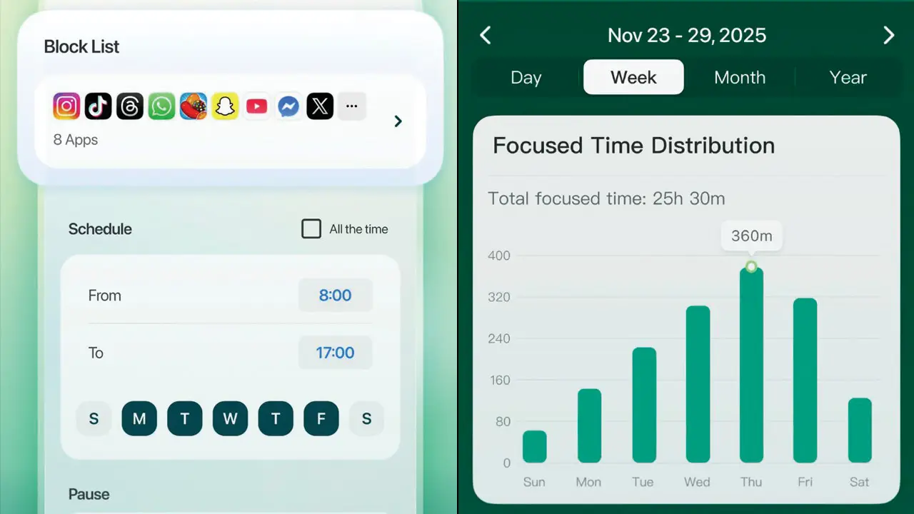 Step away from your work to use this app to build a digital forest