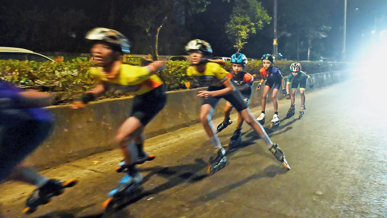 Before Mumbai wakes, Borivali’s young skaters risk traffic and darkness to train