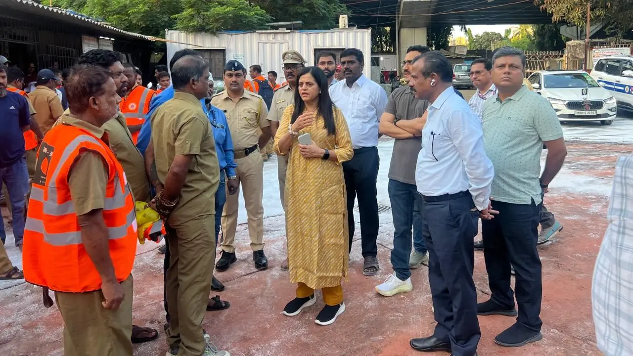 BMC chief Ashwini Bhide inspects pre-monsoon work in Andheri and Vile Parle