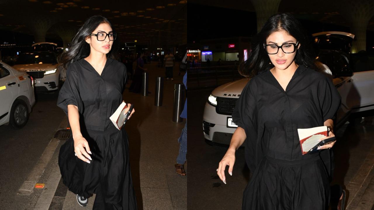 Mouni Roy avoids paps at Mumbai airport amid divorce with Suraj Nambiar 