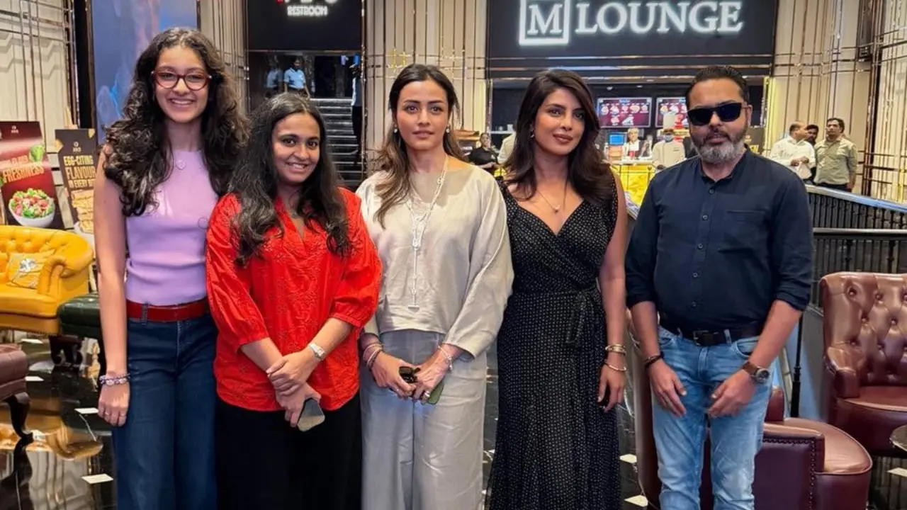 Priyanka Chopra visits AMB Cinemas with Namrata Shirodkar and Sitara