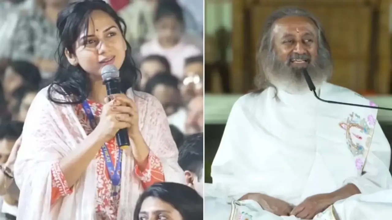 Akanksha Chamola asks Sri Sri Ravi Shankar about seeking peace amid trolls 