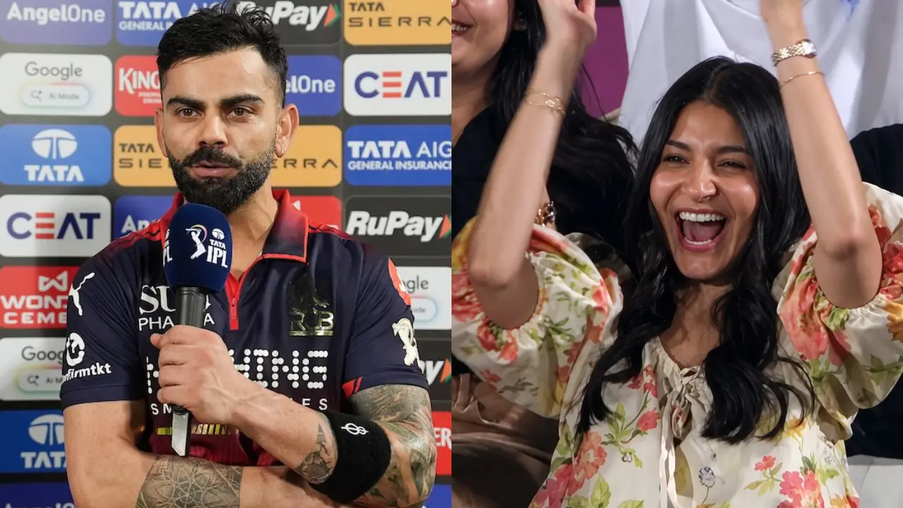 Watch: Virat Kohli hugs Anushka Sharma as RCB enter IPL 2026 final